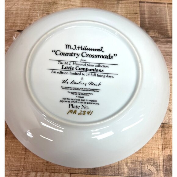 M.J. Hummel "Country Crossroads" Limited Edition Collector Plate By Goebel - Picture 3 of 3